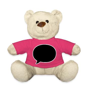 Comic_Sprechblase_schwarzweiss - Teddy - Pink - Vorne