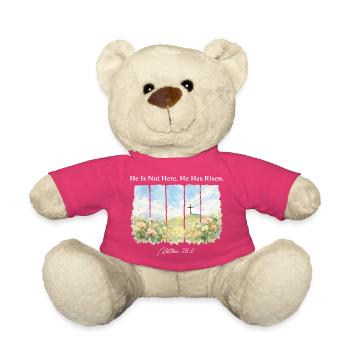Er ist auferstanden, Matthäus 28,6 Ostern Christlich - Teddy - Pink - Vorne