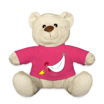 Fans de poulet - - Coq - Poulet fou - Nounours - rose - Devant