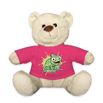 Fröhlicher Chamäleon Spritzer - Teddy - Pink - Vorne
