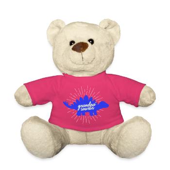 Grandpasaurus Stegosaurus Dinosaure Grand-père - Nounours - rose - Devant