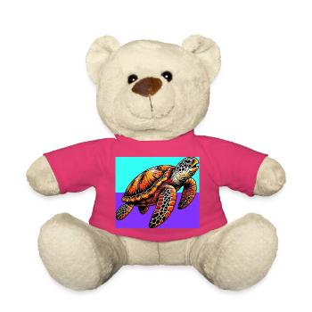 tortue - Nounours - rose - Devant
