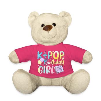 K-Pop Birthday Girl - Teddy Bear - pink - Front