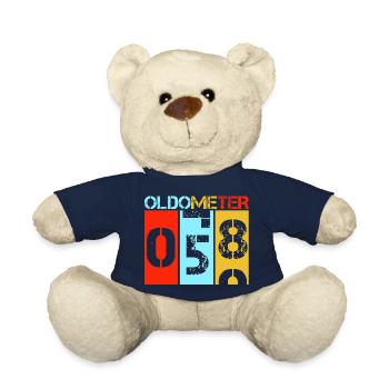 Oldometer 58 Retro Vintage Birthday Level Up - Teddy Bear - french navy - Front