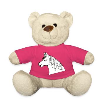 Cheval Tête de Poney Cheval Enfants Chevaux - Nounours - rose - Devant