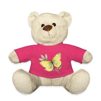 Lemon butterfly (Gonepteryx rhamni) - Teddy Bear - pink - Front