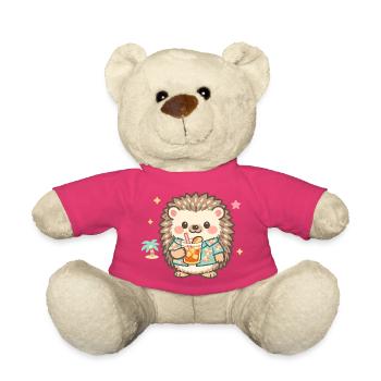Hérisson hawaïen avec une boisson - Nounours - rose - Devant