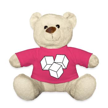 Isometrische Würfelgeometrie - Teddy - Pink - Vorne