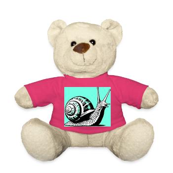 Snail - Teddy Bear - pink - Front