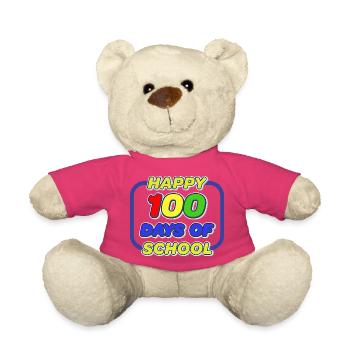 Happy 100 days of school - Schulkind Design - Teddy - Pink - Vorne