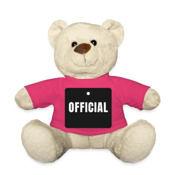 Official Badge - Official Original Gift - Teddy Bear - pink - Front