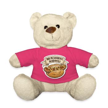 Bratwurst Semmel Emblem - Teddy - Pink - Vorne