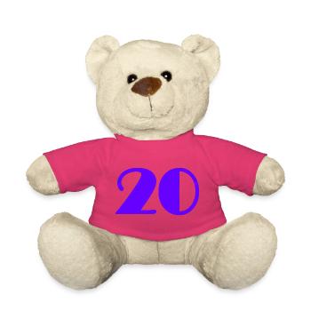 20. 20 YEARS. 20th ANNIVERSARY. 20TH ANNIVERSARY. - Teddy Bear - pink - Front