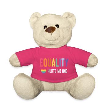 LGBT Pride Month - Equality Hurts No One - Teddy Bear - pink - Front