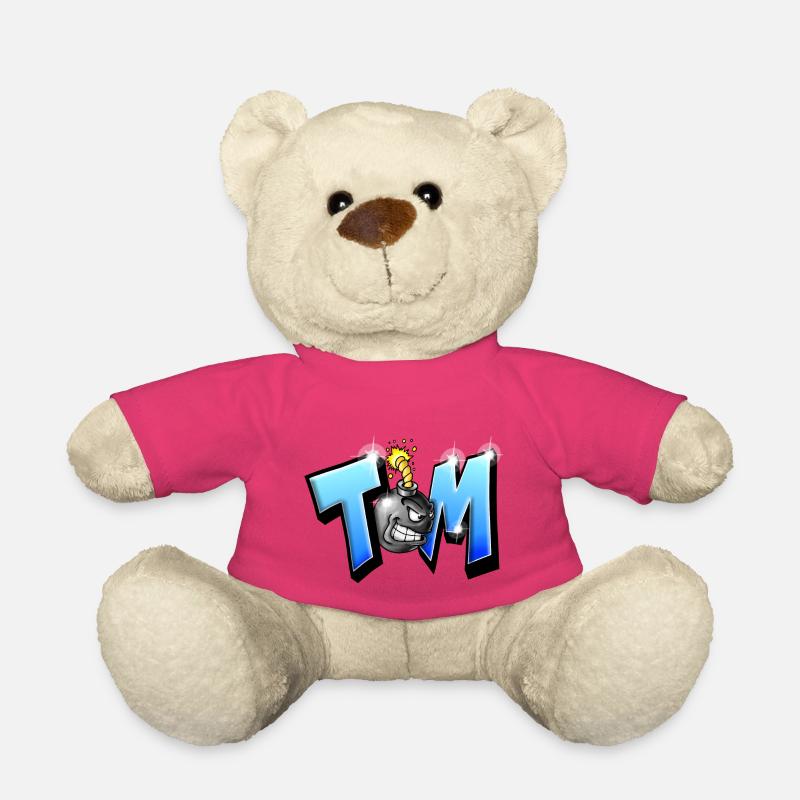 Graffiti Name TOM Printable on everything! - Teddy Bear - pink