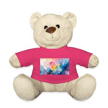 Aquarellfarben Explosion Kunst Design - Teddy - Pink - Vorne