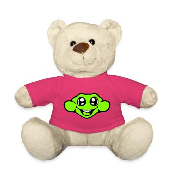 Frosch Kröte lächelt lustig Comic glücklich Cool - Teddy - Pink - Vorne
