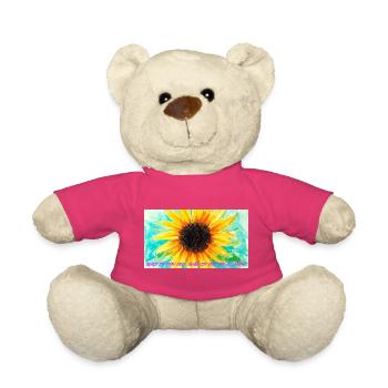 Sunflower Color Rush Art - Teddy Bear - pink - Front