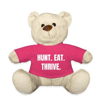 HUNT. EAT. THRIVE. Carnivore Jäger & Steakliebfans - Teddy - Pink - Vorne