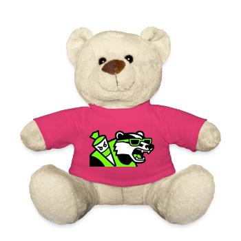 Dachs Schultuete Maskottchen - Teddy - Pink - Vorne