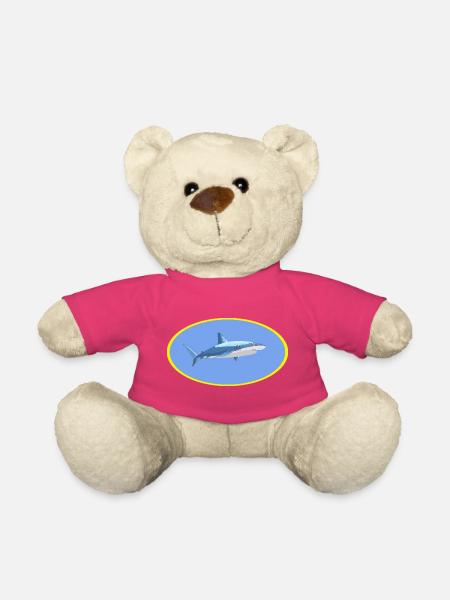 Hai im Gelb-Ring Cartoon - Teddy - Pink