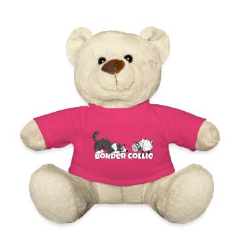 Border Collie Und Schaf I Hütehund Hund Fun - Teddy - Pink - Vorne