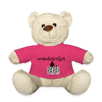 Papa Papa Père Fille Fils Fête des Pères Chemise Homme - Nounours - rose - Devant