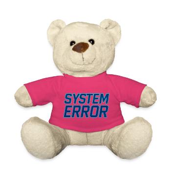 System Error Glitch Design - Teddy Bear - pink - Front