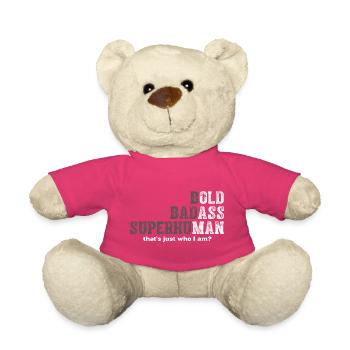 Audacieux, Badass, Surhumain - Nounours - rose - Devant