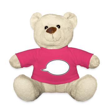À droite bande dessinée à la bulle de dialogue - Nounours - rose - Devant