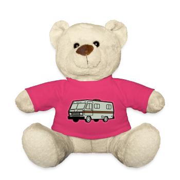 Let's Cook - Kleines Retro-Wohnmobil Cartoon - Teddy - Pink - Vorne