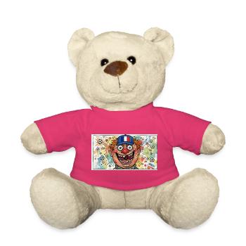 Französischer Fußballclown Popart - Teddy - Pink - Vorne