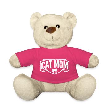 Cat Mom Vintage Wappen - Teddy - Pink - Vorne