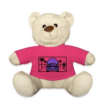 Night Driving Highway Graphic - Teddy Bear - pink - Front