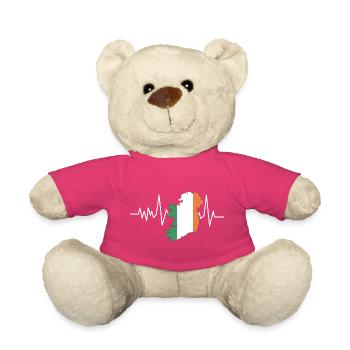Herzschlag Irland Flagge - Teddy - Pink - Vorne