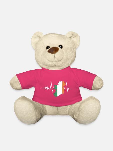 Herzschlag Irland Flagge - Teddy - Pink