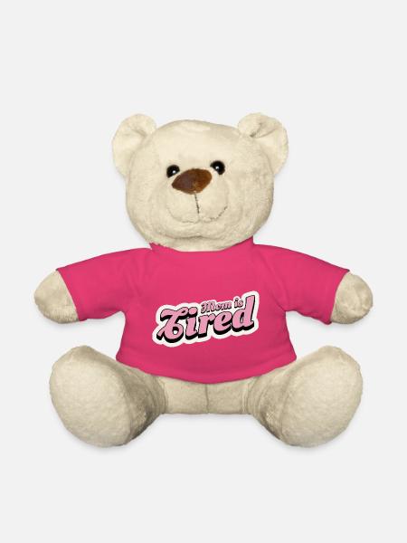 Mama ist müde, retro pink - Teddy - Pink
