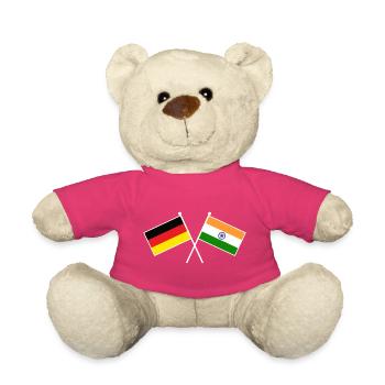 Germany x India Crossed Friendship Flags - Teddy - Pink - Vorne
