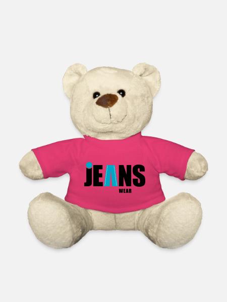 Jeans Wear with a dot - Teddy Bear - pink