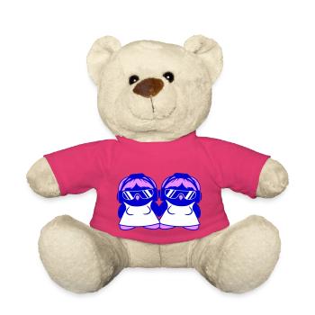 Pinguin DJ Girl Frauen Kopfhörer Sonnenbrille Team - Teddy - Pink - Vorne