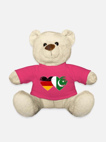 Deutschland Pakistan Flagge Herz used - Teddy - Pink
