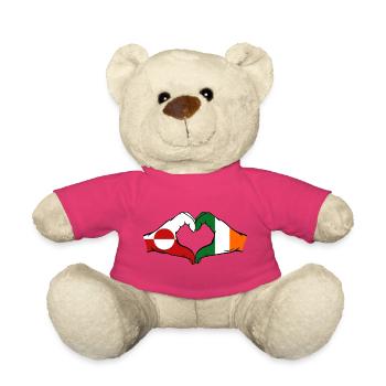 Grönland Irland Flagge Hände Herzform - Teddy - Pink - Vorne
