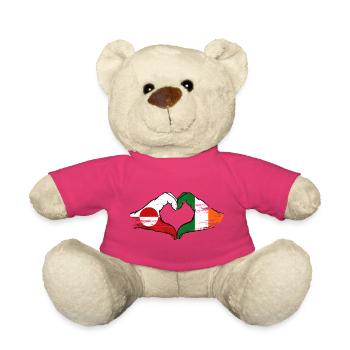 Grönland Irland Flagge Hände Herzform used - Teddy - Pink - Vorne