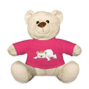 Ours endormi avec couronne – Motif d’animal mignon - Nounours - rose - Devant