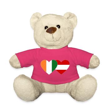 Cœur du drapeau de la Côte d’Ivoire - Nounours - rose - Devant