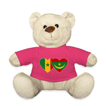 Senegal_Mauretanien_Flagge_Herz - Nounours - rose - Devant