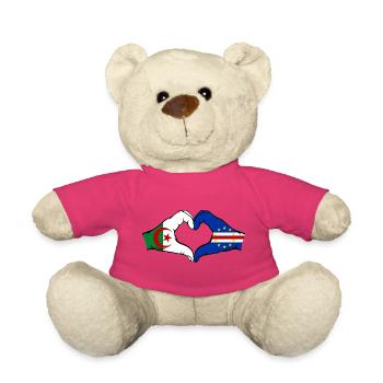 Algerien Kap Verde Flagge Hände Herzform - Teddy - Pink - Vorne