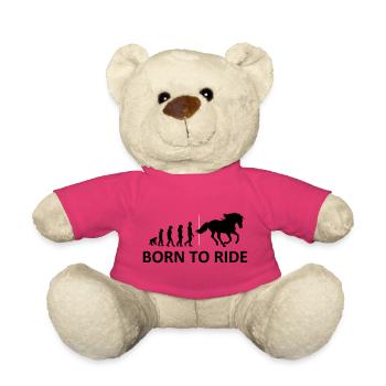 Né pour monter à cheval - Nounours - rose - Devant