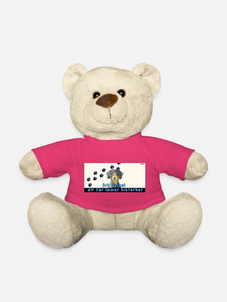 Dackel Aquarell, Süßes Hundemotiv & Geschenkidee - Teddy - Pink
