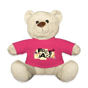 Free Jazz Bold Retro Typography - Teddy Bear - pink - Front